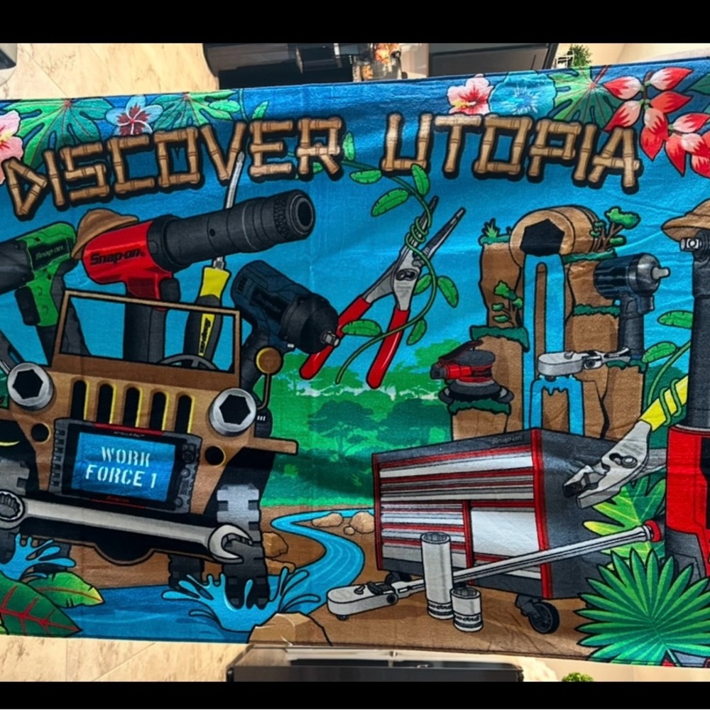 NEW Snap On Tools Limited Edition Discover Utopia 2023 Lg Beach Towel Summer